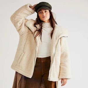 Free People Raya Cozy Coat oversized teddy jacket